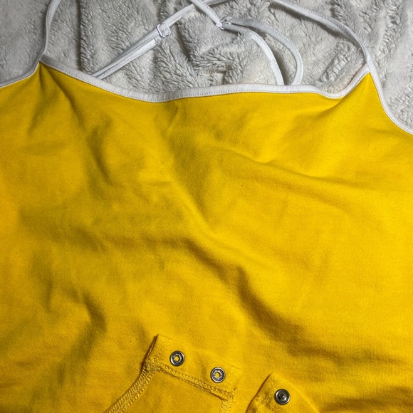 The cutest yellow cross cross back summer bodysuit - Picture 6 of 7
